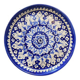 Blue Pottery Floral Round Platter