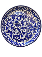 Blue Pottery Deep Round Serving Platter