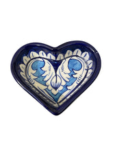 Handcrafted Blue Pottery Heart-Shaped Bowl