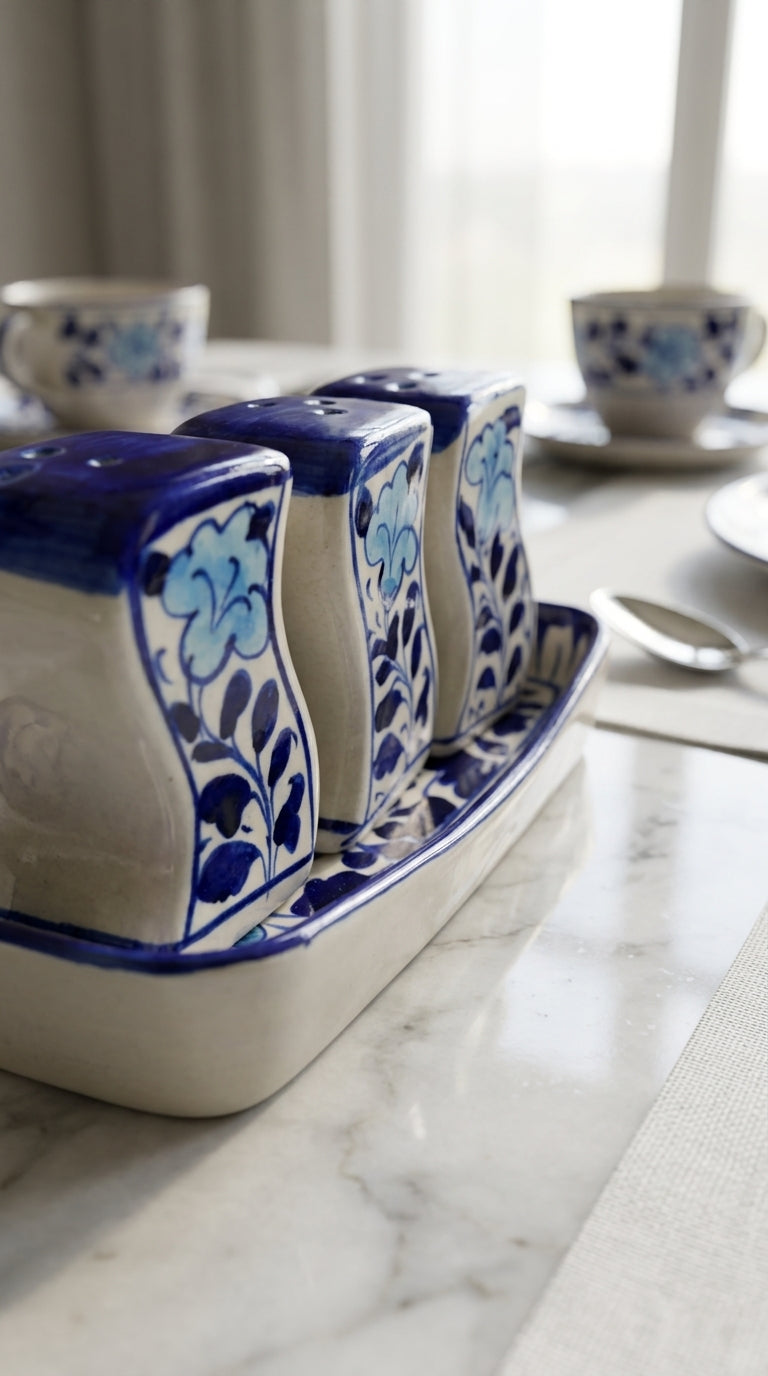 Blue Pottery Shaker Sets