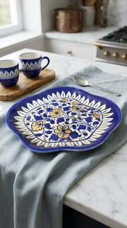 Blue Pottery Decorative Plate