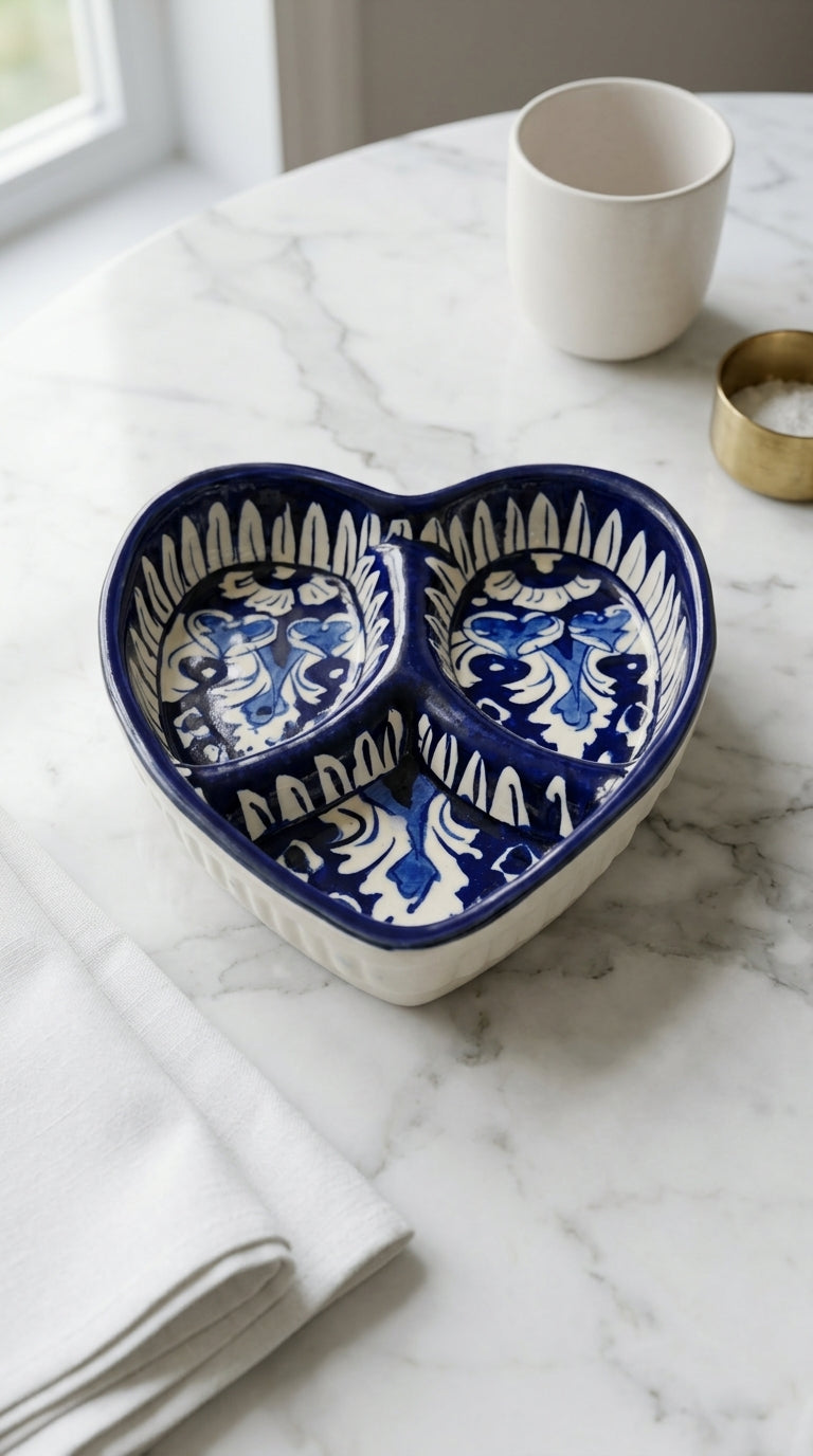 Heart Shaped Condiment Tray