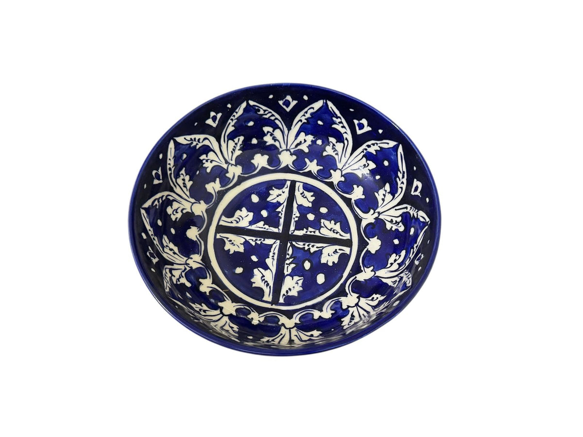 Blue Pottery Round Bowl