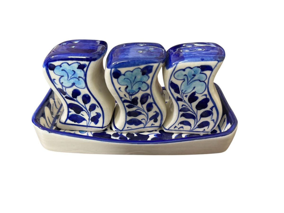 Blue Pottery Shaker Sets