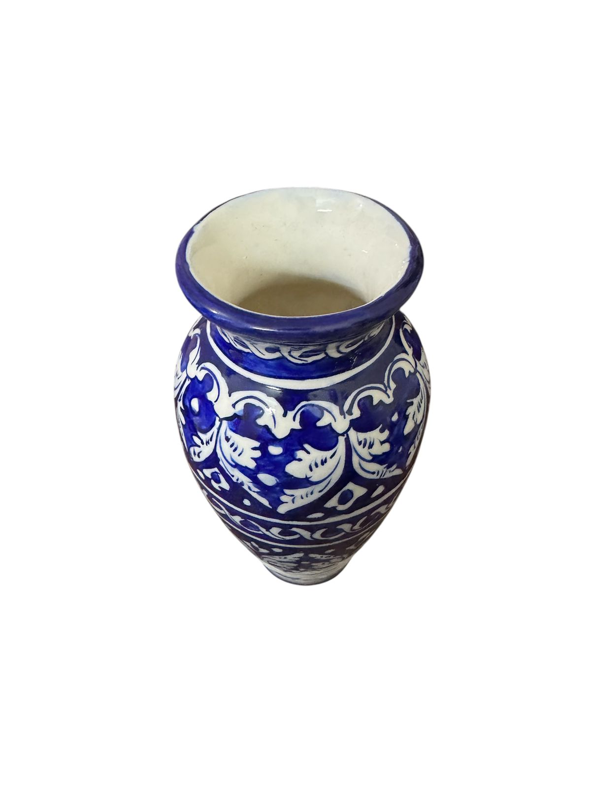Handcrafted Blue Pottery Flower Vase