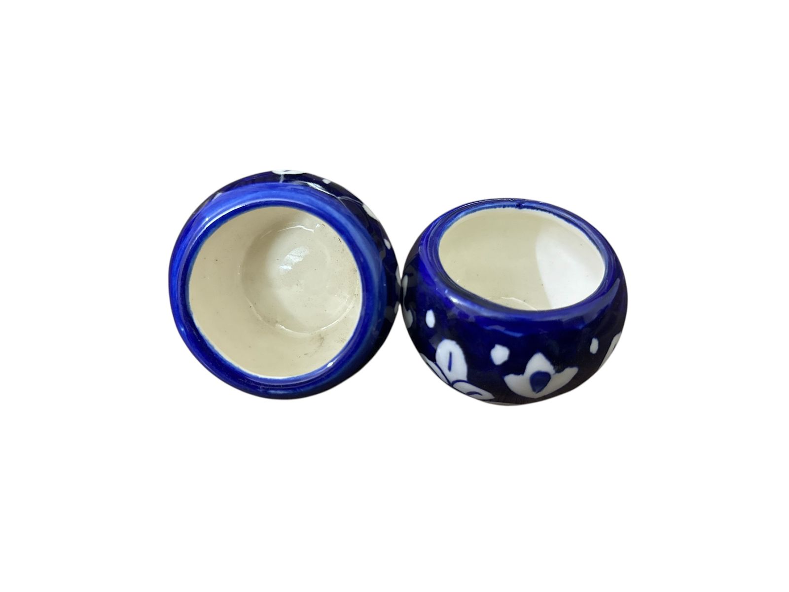 Blue Pottery Candle Pots
