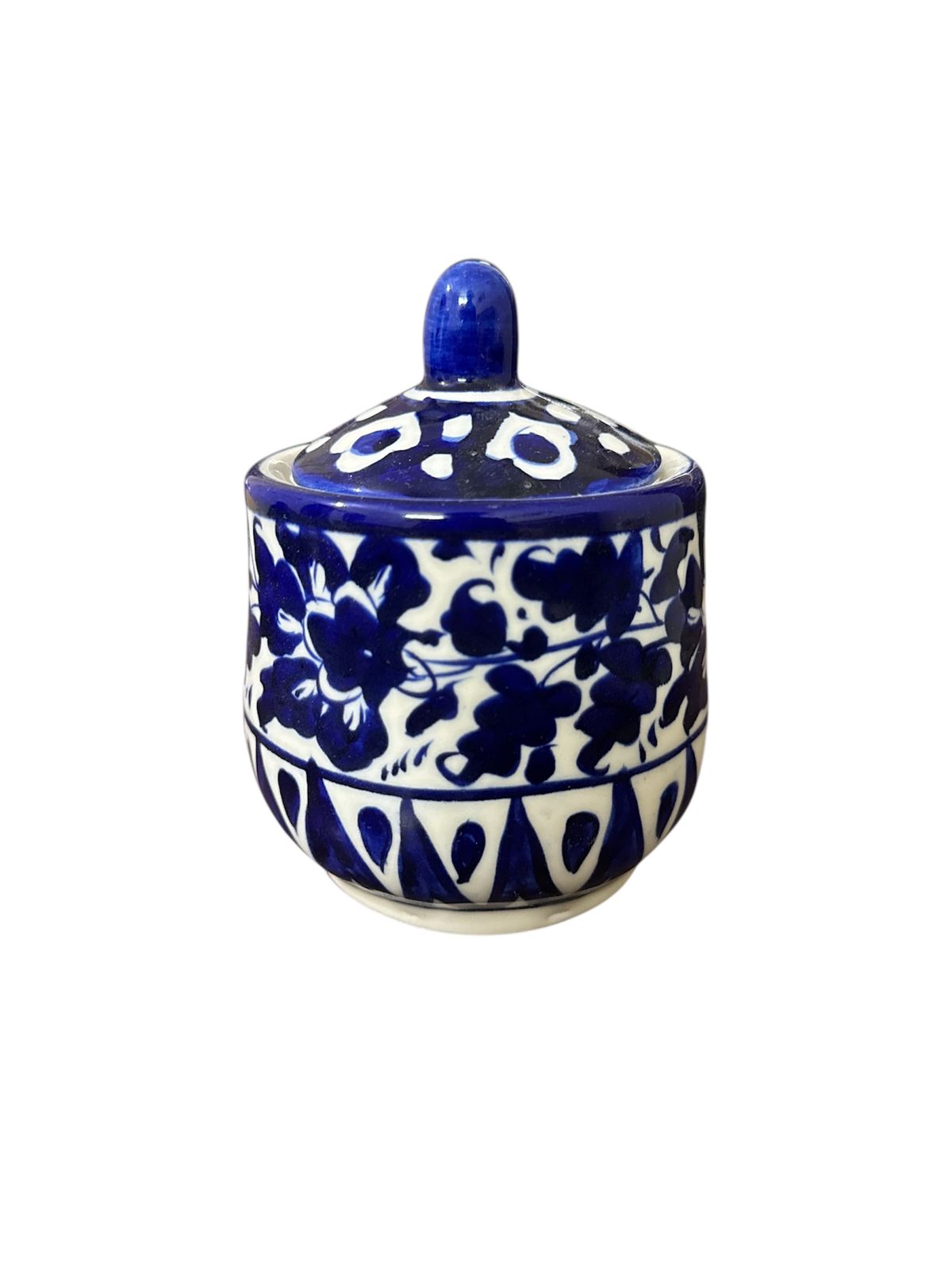 Blue Pottery Sugar Pot